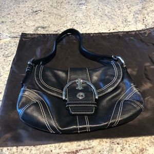 Coach black leather purse